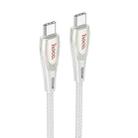 hoco U133 Type-C / USB-C to Type-C / USB-C  Braided 60W Fast Charging Data Cable, Length:1.2m(Grey) - 2