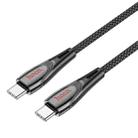 hoco U133 Type-C / USB-C to Type-C / USB-C  Braided 60W Fast Charging Data Cable, Length:1.2m(Black) - 1