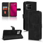 For T-Mobile Revvl 7 Pro 5G Skin Feel Magnetic Flip Leather Phone Case(Black) - 1