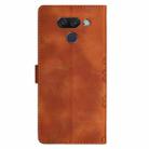 For LG K50 Cherry Blossom Butterfly Skin Feel Embossed PU Phone Case(Brown) - 3