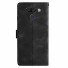 For LG K50 Cherry Blossom Butterfly Skin Feel Embossed PU Phone Case(Black) - 3