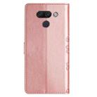 For LG K50 Cherry Blossom Butterfly Skin Feel Embossed PU Phone Case(Rose Gold) - 3