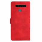 For LG K61 Cherry Blossom Butterfly Skin Feel Embossed PU Phone Case(Red) - 3