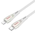 hoco U133 Type-C / USB-C to 8 Pin Braided PD Fast Charging Data Cable, Length:1.2m(Grey) - 1