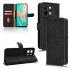 For vivo Y28 4G Skin Feel Magnetic Flip Leather Phone Case(Black) - 1