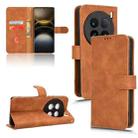 For vivo X100 Ultra Skin Feel Magnetic Flip Leather Phone Case(Brown) - 1