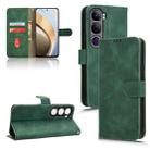For vivo V40 Lite 5G Skin Feel Magnetic Flip Leather Phone Case(Green) - 1