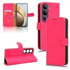 For vivo V40 Lite 5G Skin Feel Magnetic Flip Leather Phone Case(Rose Red) - 1