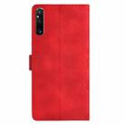 For Sony Xperia 1 V Cherry Blossom Butterfly Skin Feel Embossed PU Phone Case(Red) - 3