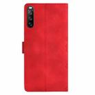 For Sony Xperia 10 V Cherry Blossom Butterfly Skin Feel Embossed PU Phone Case(Red) - 3