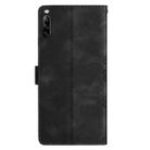 For Sony Xperia L4 Cherry Blossom Butterfly Skin Feel Embossed PU Phone Case(Black) - 3