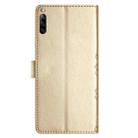 For Sony Xperia L4 Cherry Blossom Butterfly Skin Feel Embossed PU Phone Case(Gold) - 3