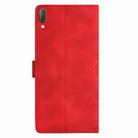 For Sony Xperia L3 Cherry Blossom Butterfly Skin Feel Embossed PU Phone Case(Red) - 3