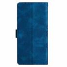 For Sony Xperia L3 Cherry Blossom Butterfly Skin Feel Embossed PU Phone Case(Blue) - 3