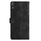 For Sony Xperia L3 Cherry Blossom Butterfly Skin Feel Embossed PU Phone Case(Black) - 3