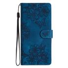 For Sony Xperia 1 VI Cherry Blossom Butterfly Skin Feel Embossed PU Phone Case(Blue) - 2