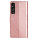 For Sony Xperia 1 VI Cherry Blossom Butterfly Skin Feel Embossed PU Phone Case(Rose Gold) - 3