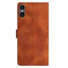 For Sony Xperia 10 VI Cherry Blossom Butterfly Skin Feel Embossed PU Phone Case(Brown) - 3