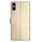 For Sony Xperia 10 VI Cherry Blossom Butterfly Skin Feel Embossed PU Phone Case(Gold) - 3