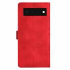 For Google Pixel 6 Cherry Blossom Butterfly Skin Feel Embossed PU Phone Case(Red) - 3