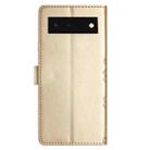 For Google Pixel 6 Cherry Blossom Butterfly Skin Feel Embossed PU Phone Case(Gold) - 3