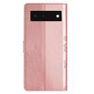 For Google Pixel 6 Cherry Blossom Butterfly Skin Feel Embossed PU Phone Case(Rose Gold) - 3