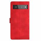 For Google Pixel 6 Pro Cherry Blossom Butterfly Skin Feel Embossed PU Phone Case(Red) - 3