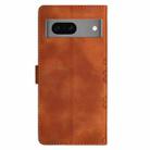 For Google Pixel 7 5G Cherry Blossom Butterfly Skin Feel Embossed PU Phone Case(Brown) - 3