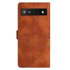 For Google Pixel 7a Cherry Blossom Butterfly Skin Feel Embossed PU Phone Case(Brown) - 3