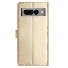 For Google Pixel 7 Pro 5G Cherry Blossom Butterfly Skin Feel Embossed PU Phone Case(Gold) - 3