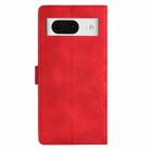 For Google Pixel 8 Cherry Blossom Butterfly Skin Feel Embossed PU Phone Case(Red) - 3