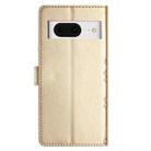 For Google Pixel 8 Cherry Blossom Butterfly Skin Feel Embossed PU Phone Case(Gold) - 3