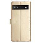 For Google Pixel 8a Cherry Blossom Butterfly Skin Feel Embossed PU Phone Case(Gold) - 3