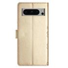 For Google Pixel 8 Pro Cherry Blossom Butterfly Skin Feel Embossed PU Phone Case(Gold) - 3