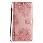 For Google Pixel 9a Cherry Blossom Butterfly Skin Feel Embossed PU Phone Case(Rose Gold) - 2