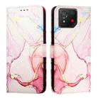 For Asus ROG Phone 8 PT003 Marble Pattern Flip Leather Phone Case(Rose Gold) - 2