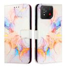 For Asus ROG Phone 8 PT003 Marble Pattern Flip Leather Phone Case(Galaxy Marble White) - 2