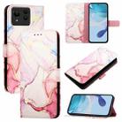 For Asus Zenfone 11 Ultra PT003 Marble Pattern Flip Leather Phone Case(Rose Gold) - 1