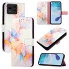 For Asus Zenfone 11 Ultra PT003 Marble Pattern Flip Leather Phone Case(Galaxy Marble White) - 1