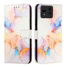 For Asus Zenfone 11 Ultra PT003 Marble Pattern Flip Leather Phone Case(Galaxy Marble White) - 2
