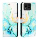 For Asus Zenfone 11 Ultra PT003 Marble Pattern Flip Leather Phone Case(Green) - 2