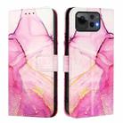 For Asus Zenfone 12 Ultra PT003 Marble Pattern Flip Leather Phone Case(Pink Purple Gold) - 3