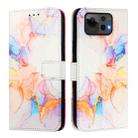 For Asus Zenfone 12 Ultra PT003 Marble Pattern Flip Leather Phone Case(Galaxy Marble White) - 3
