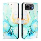 For Asus Zenfone 12 Ultra PT003 Marble Pattern Flip Leather Phone Case(Green) - 3