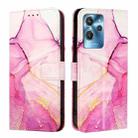 For Oukitel C32 PT003 Marble Pattern Flip Leather Phone Case(Pink Purple Gold) - 2