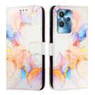 For Oukitel C32 PT003 Marble Pattern Flip Leather Phone Case(Galaxy Marble White) - 2