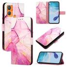 For Oukitel C33 PT003 Marble Pattern Flip Leather Phone Case(Pink Purple Gold) - 1