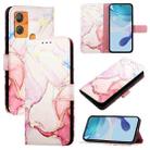 For Oukitel C33 PT003 Marble Pattern Flip Leather Phone Case(Rose Gold) - 1