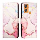 For Oukitel C33 PT003 Marble Pattern Flip Leather Phone Case(Rose Gold) - 2
