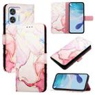 For Oukitel C36 / C35 PT003 Marble Pattern Flip Leather Phone Case(Rose Gold) - 1